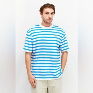New GUESS ORIGINALS X FriendsWithYou Green Stripe Tee